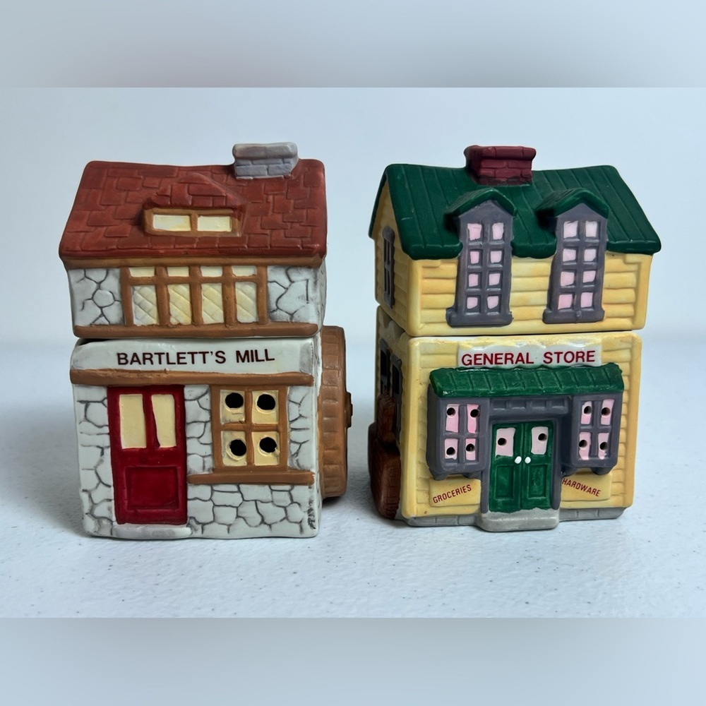 Colonial Simmer Scenter Porcelain Bisque Collectible Lot of 2 Store & Mill VTG - Picture 4 of 12